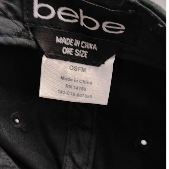 Bebe Hat Cap Y2K Embroidered Hearts One Size - Picture 3 of 5